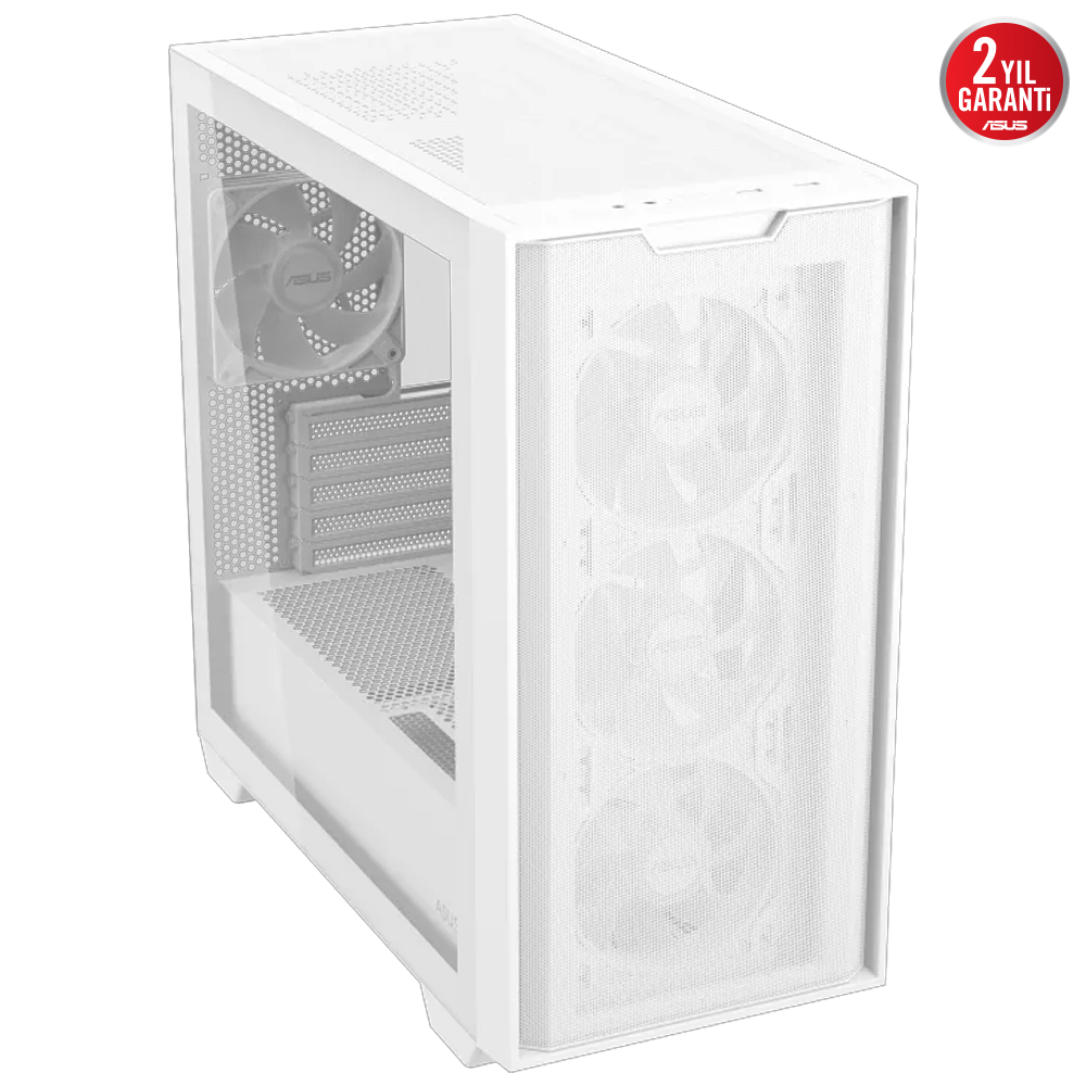 ASUS A21 PLUS 750W 80+ Gold Tempered Glass ARGB Beyaz USB 3.2 mATX Kasa