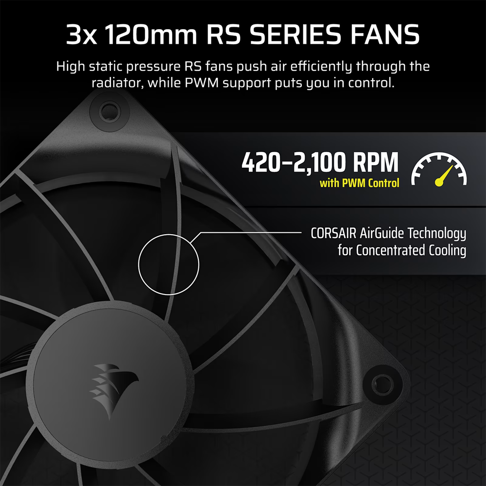 CORSAIR NAUTILUS 360 RS LCD 360mm Siyah İşlemci Sıvı Soğutucu