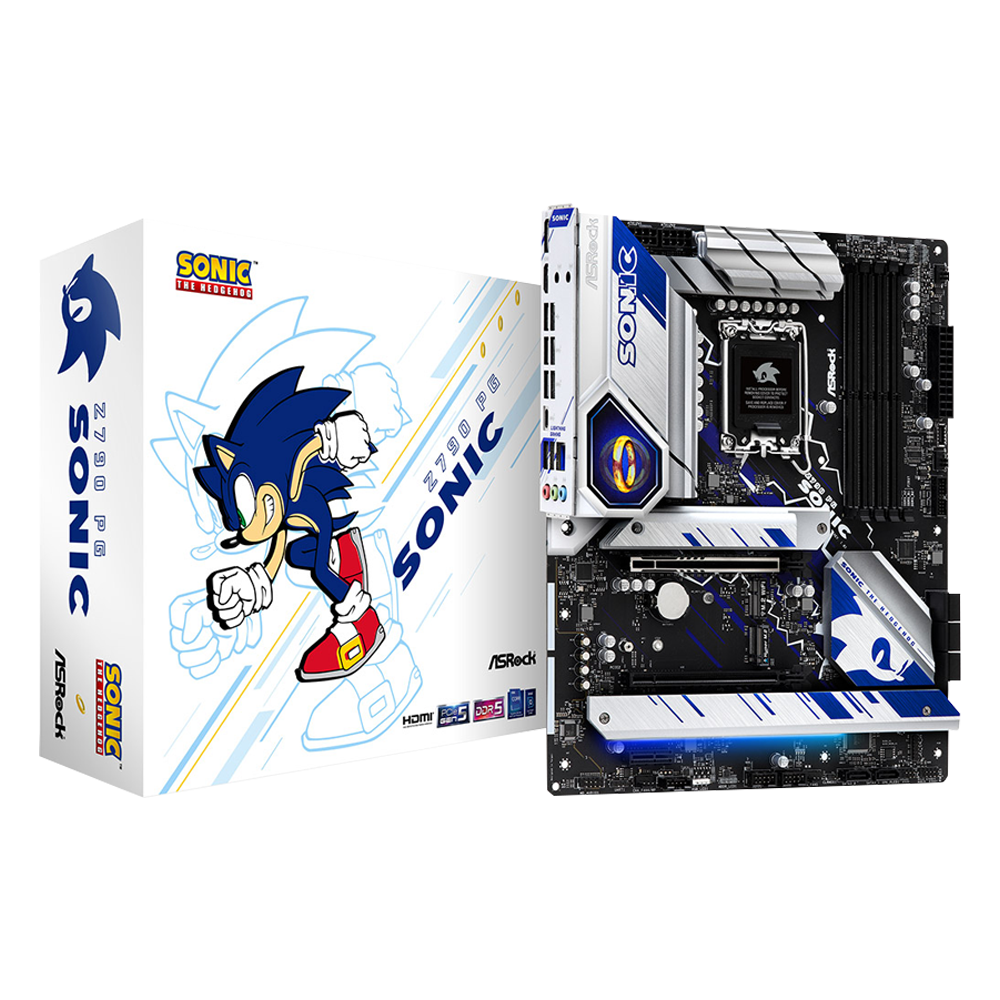 ASROCK Z790 PG SONIC 7200Mhz(OC) DDR5 Soket 1700 M.2 HDMI DP ATX Anakart görsel 1