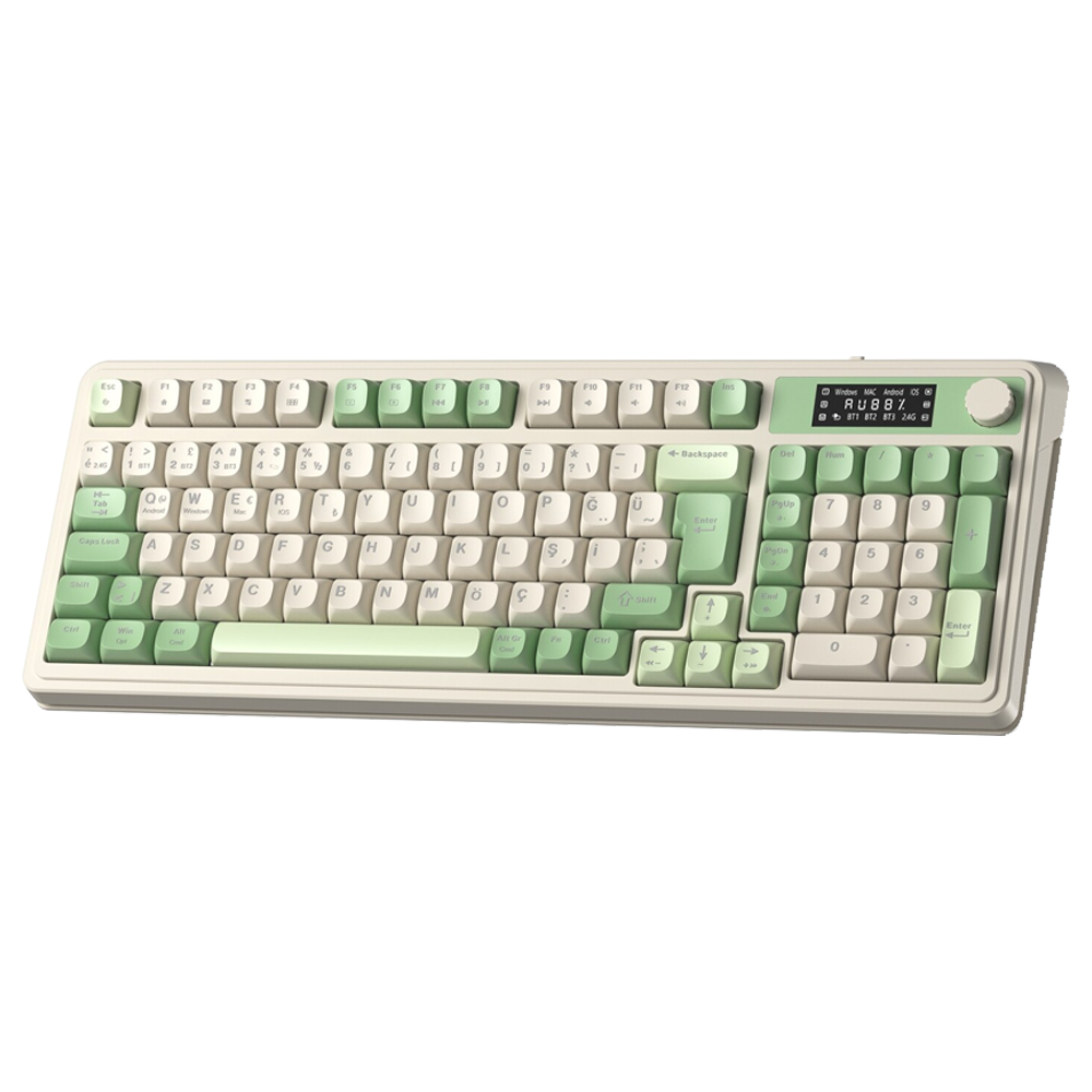 Aula S99 PRO Retro RGB Yeşil Kablosuz Gaming Klavye