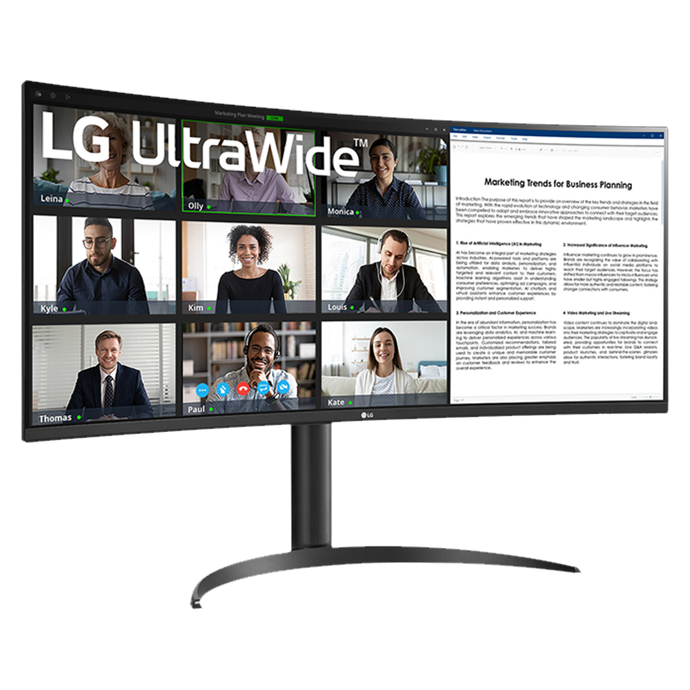 LG UltraWide 34WR55QK-B 34'' 100Hz 5ms HDMI DP WQHD Curved 1800R VA Gaming Monitör
