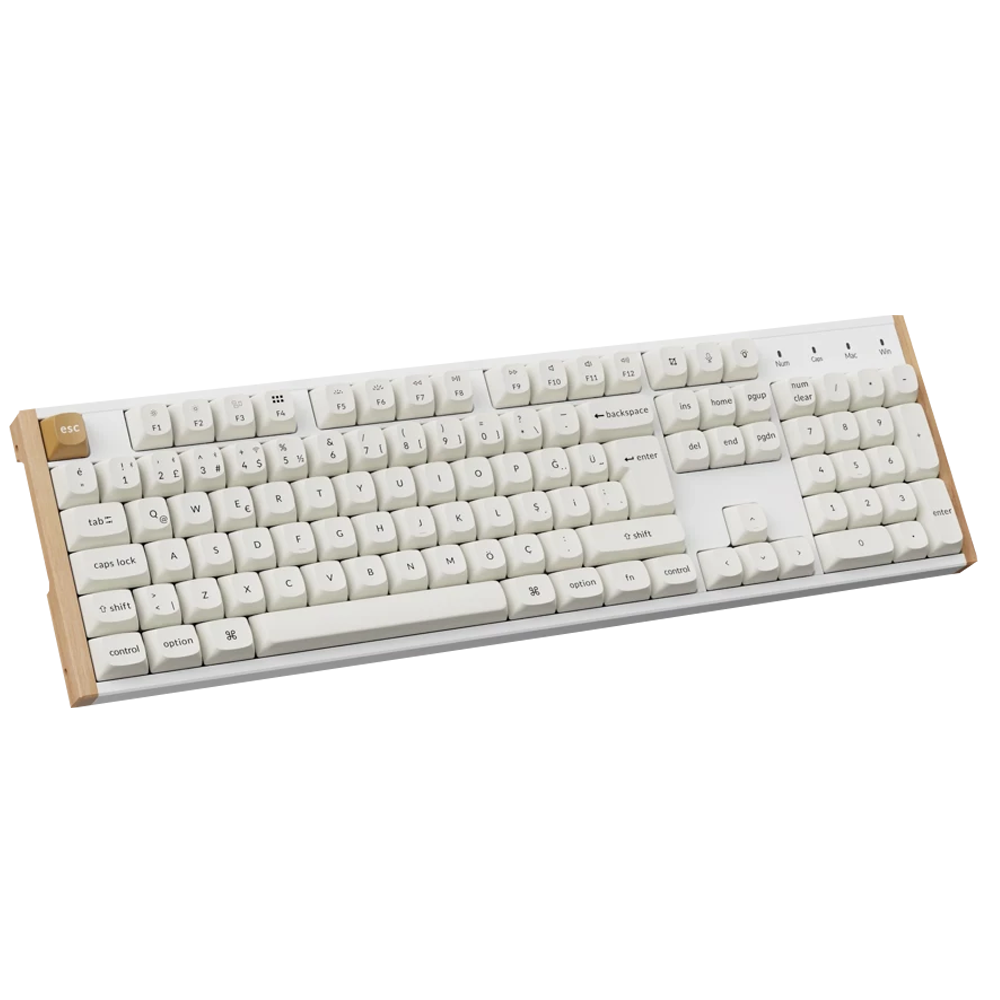 Keychron K10 HE Gateron Magnetic Nebula Hall Efect Switch Hotswap Türkçe Kablosuz Beyaz Gaming Klavye