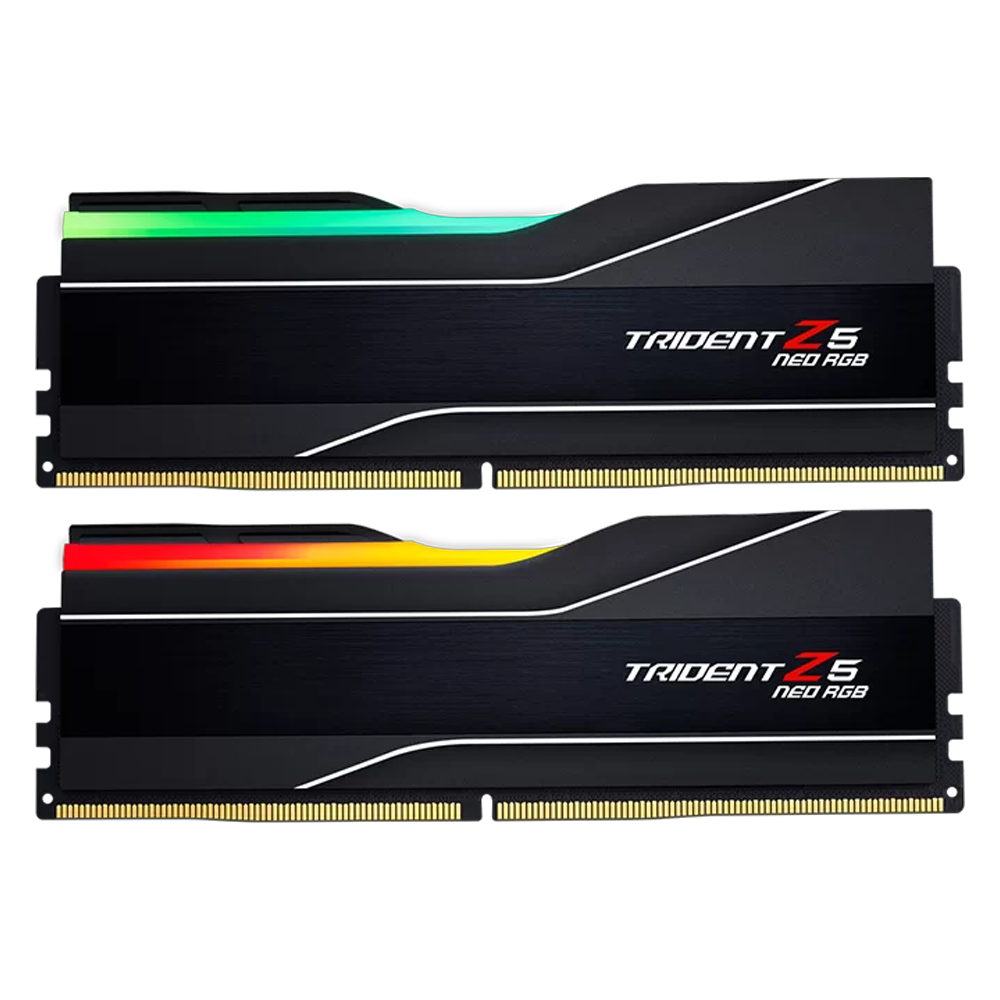 GSKILL 128GB (2x64GB) Trident Z5 Neo RGB DDR5 6000Mhz CL34 INTEL XMP/ AMD EXPO Dual Kit Ram görsel 1