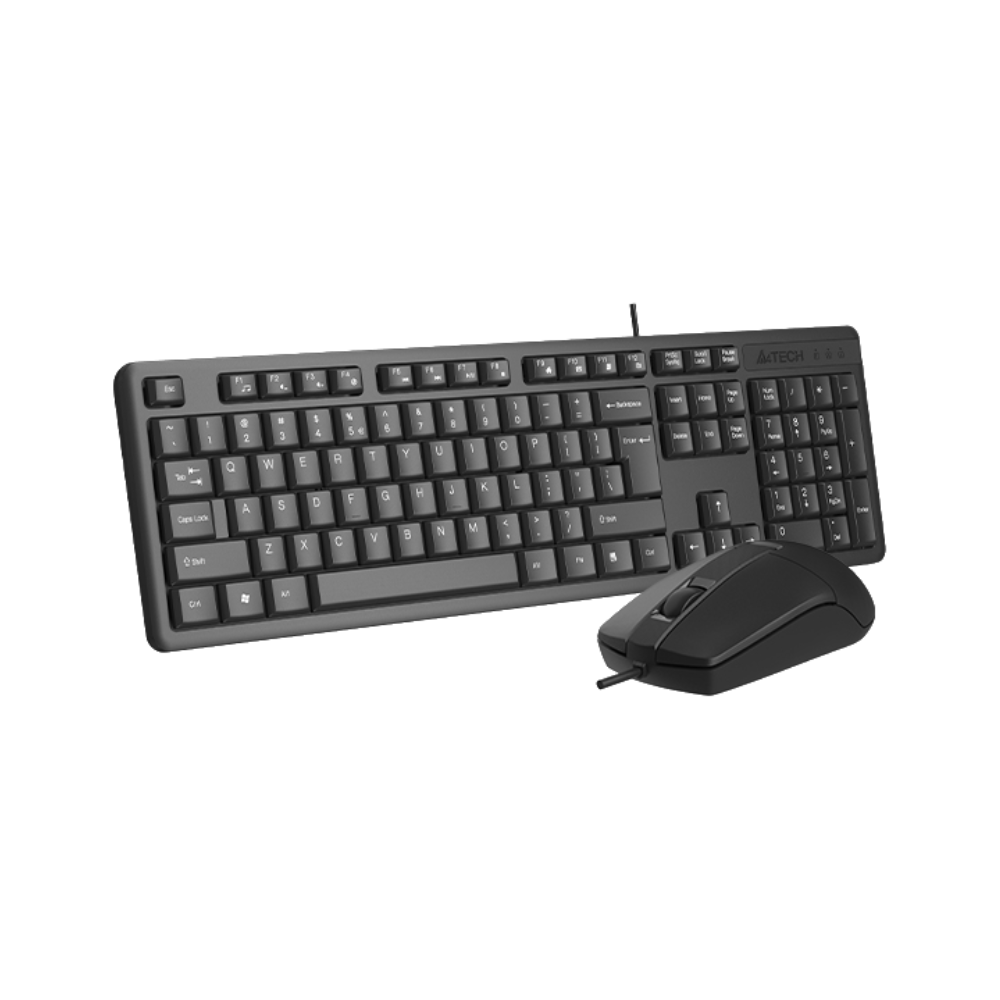 A4 Tech KR 3330S Siyah Kablolu Klavye Mouse Set