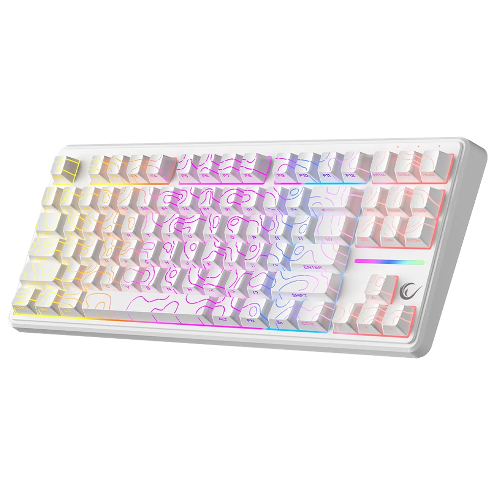 Rampage KB-R107 CRACK Membrane RGB Beyaz Kablolu Gaming Klavye