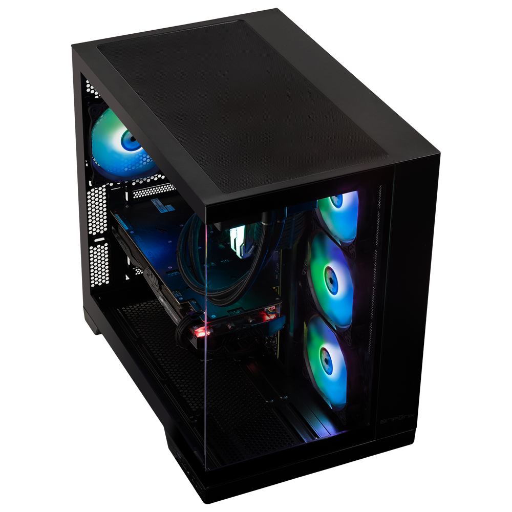 BitFenix MH100 1000W 80+ Gold Gen5 ATX 3.0 Tempered Glass ARGB USB 3.1 ATX Siyah Mid Tower Kasa