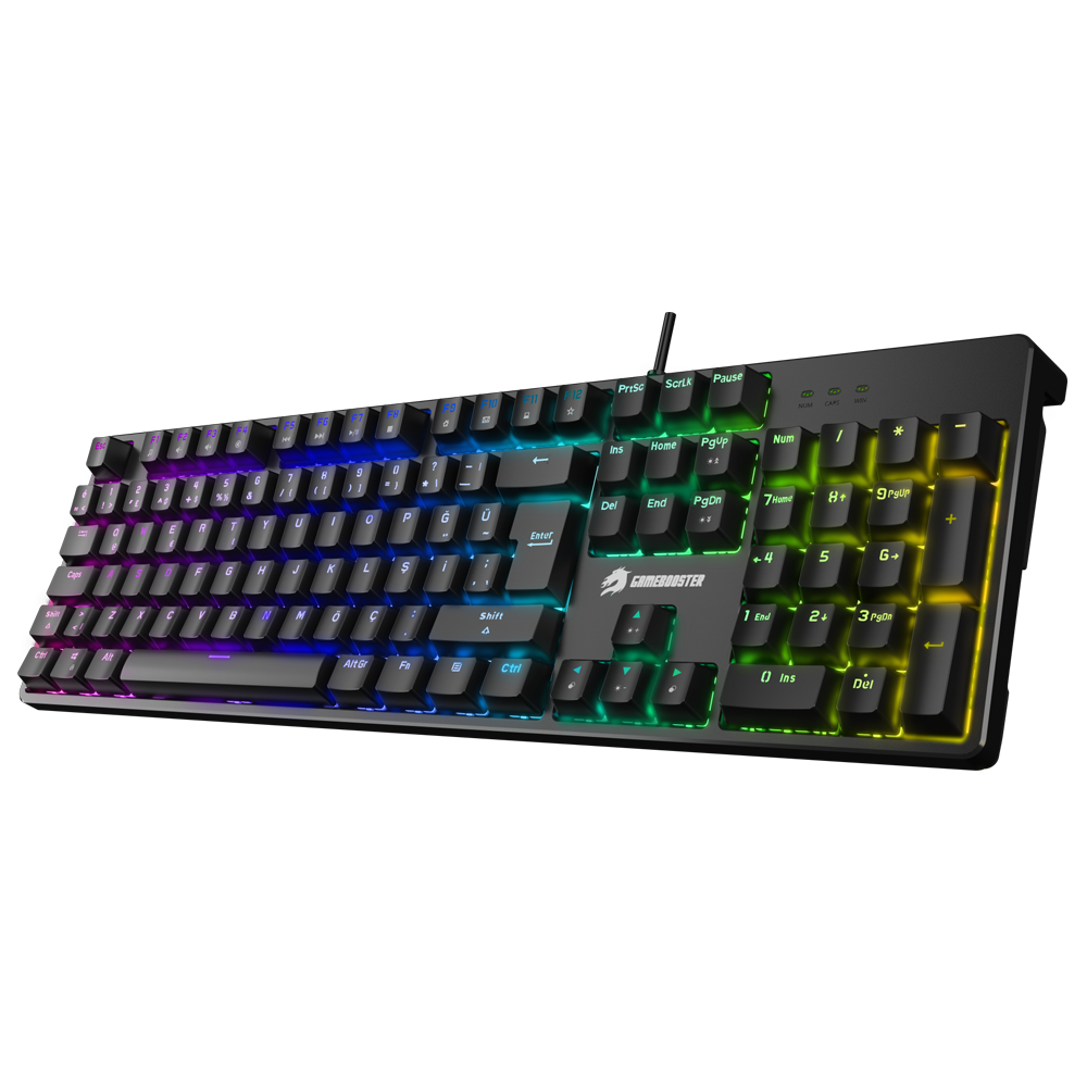 GameBooster G24B Enigma Rainbow Aydınlatmalı Red Switch Siyah Mekanik Gaming Klavye
