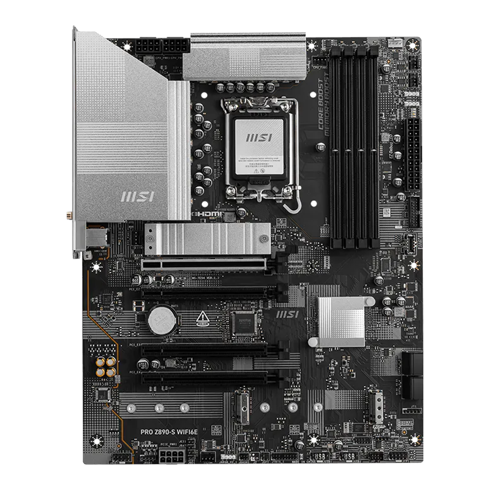 MSI PRO Z890-S WIFI6E 8800MHz(OC) DDR5 Soket 1851 M.2 HDMI DP ATX Anakart