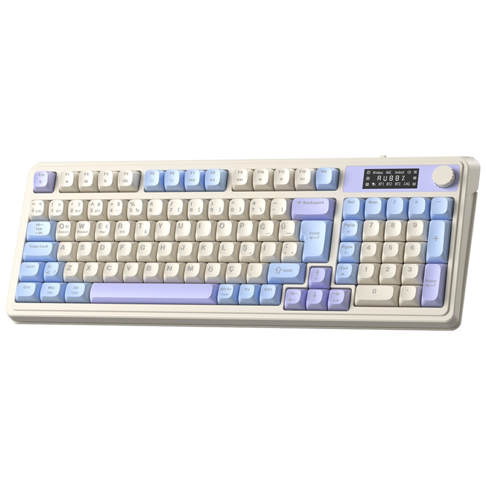 Aula S99 PRO Retro RGB Mavi Kablosuz Gaming Klavye