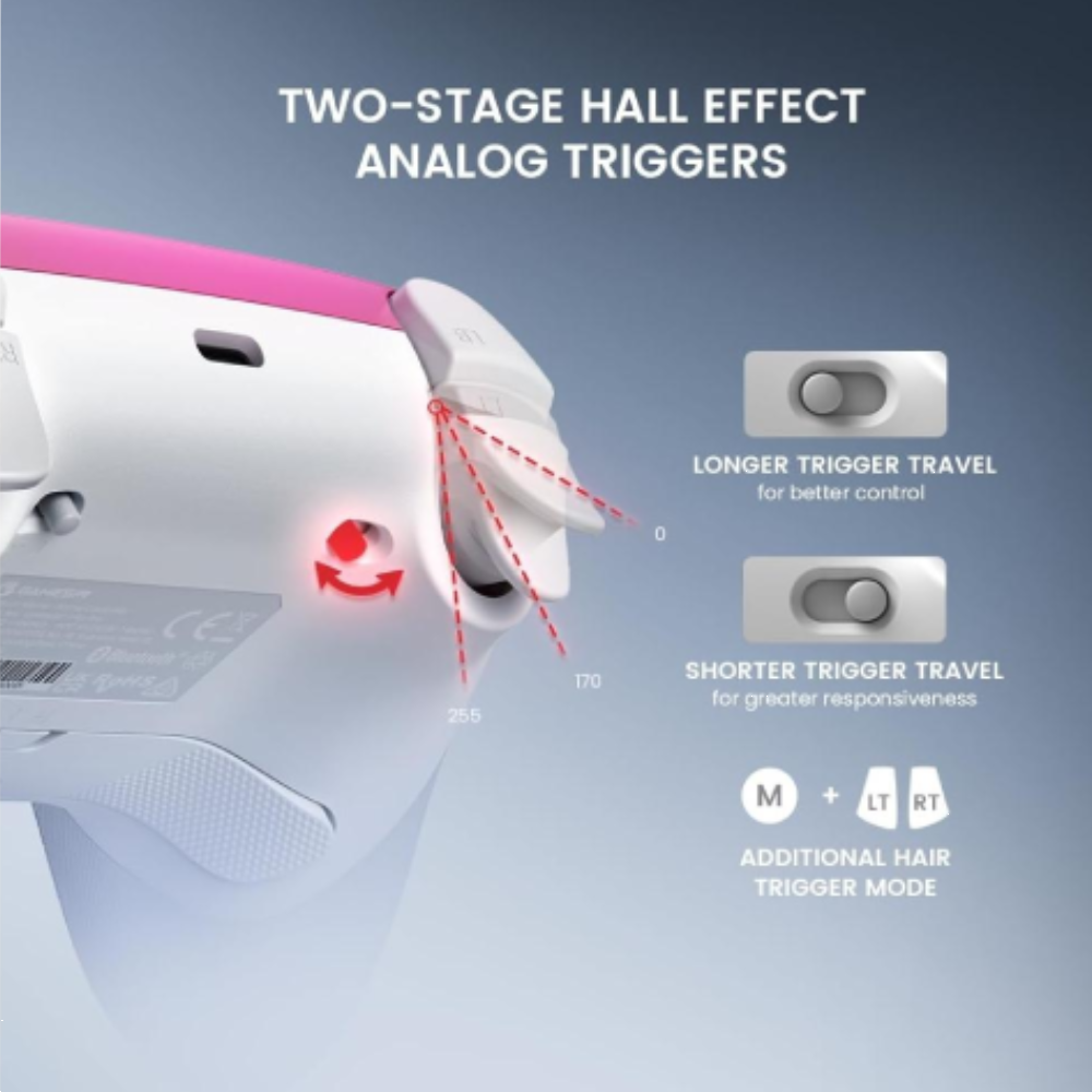 Gamesir Super Nova Hall Efect RGB Kablosuz Pembe Gamepad