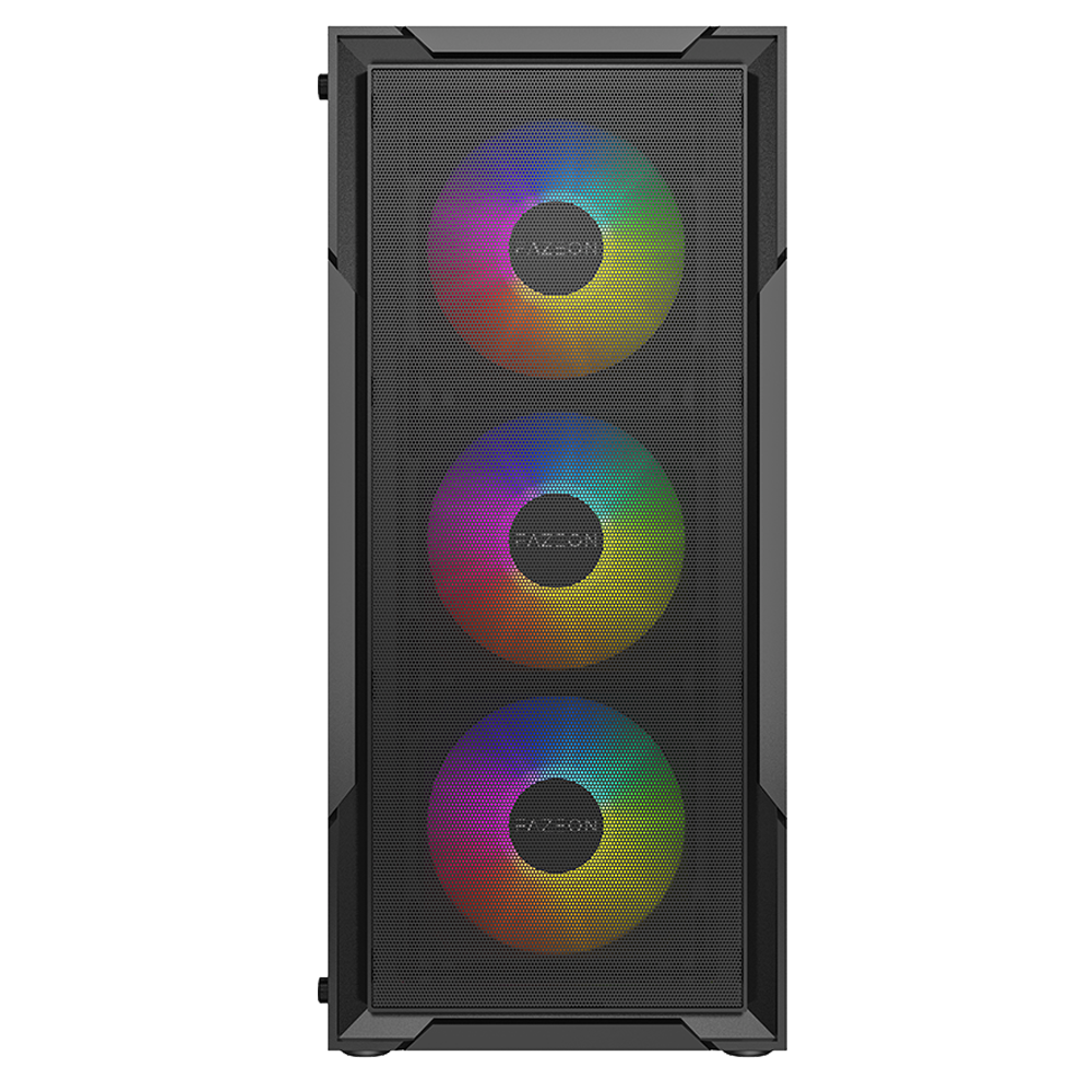FAZEON F11 650W 80+ Bronze Tempered Glass Mesh 4x RGB Fanlı USB 3.0 Siyah ATX Bilgisayar Kasası