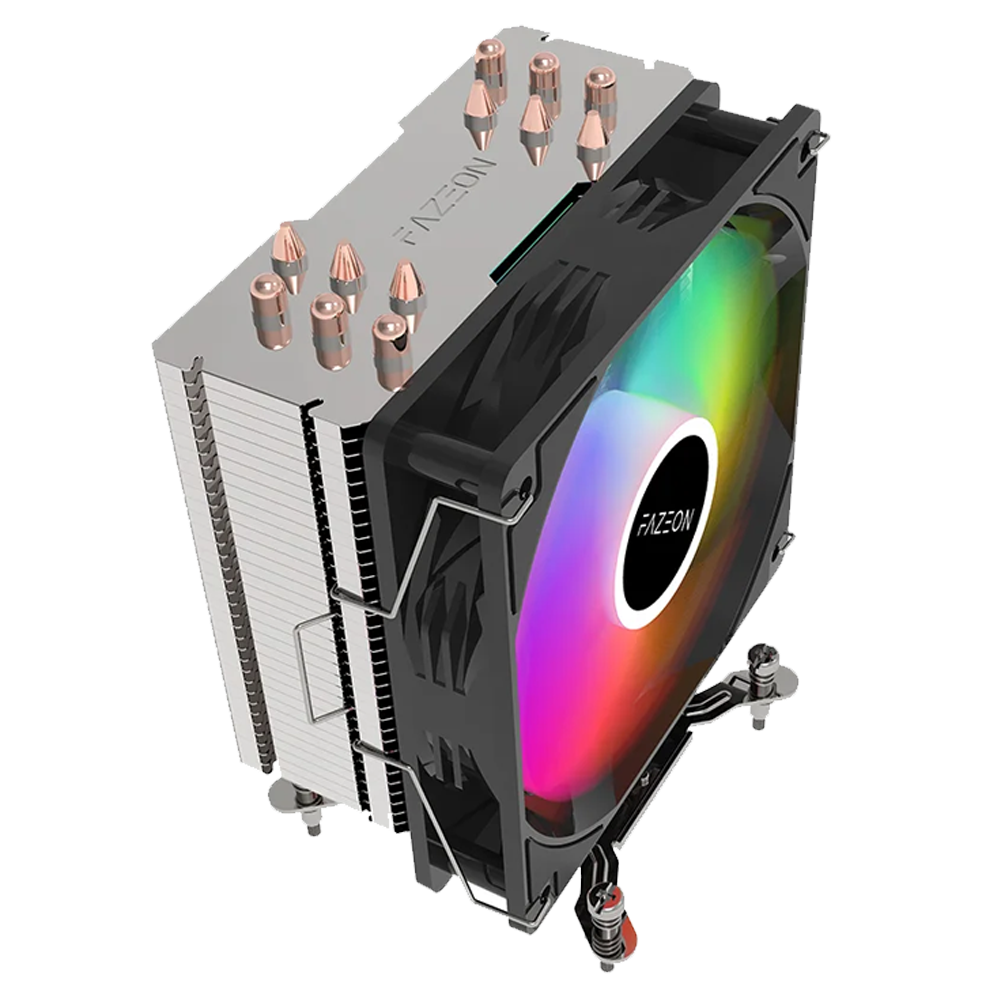 FAZEON A5120TRA 12cm RGB Kule Tipi Siyah İşlemci Soğutucu