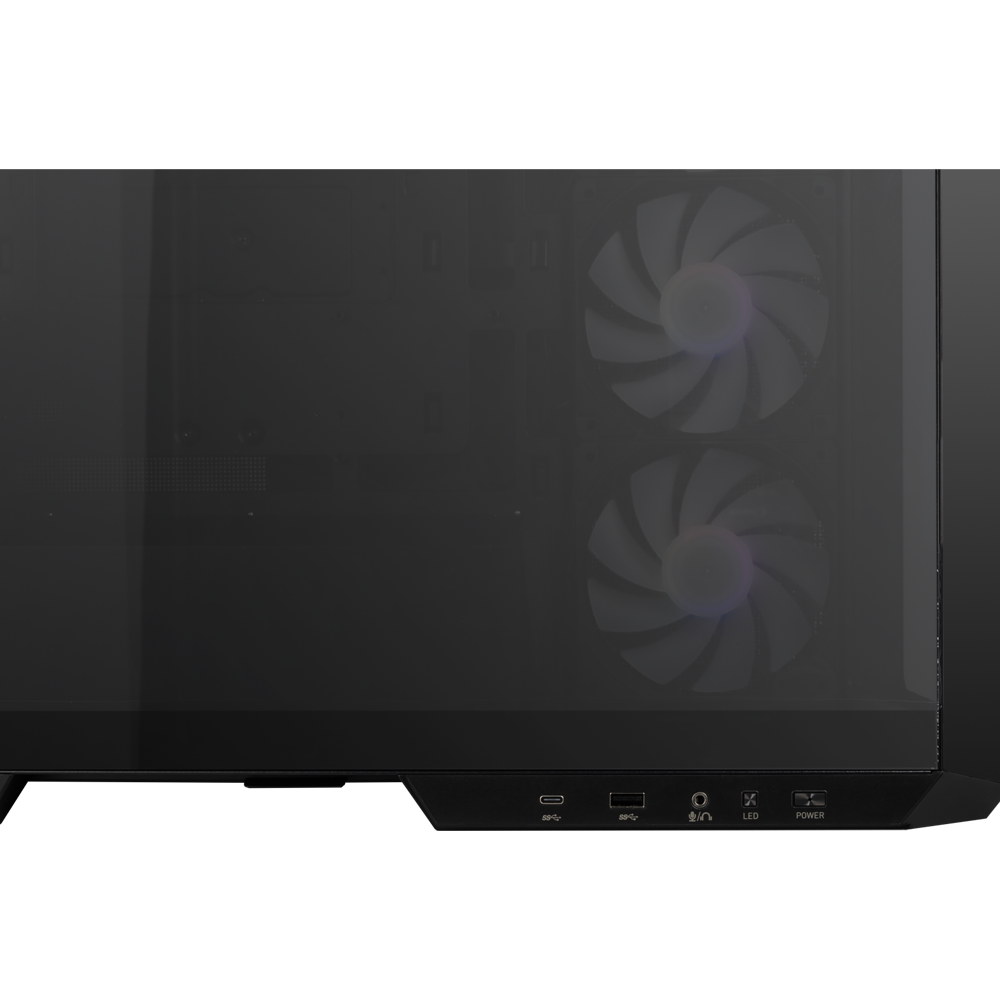 MSI MAG PANO M100R PZ B65 650W 80+ Bronze Tempered Glass ARGB Siyah mATX Bilgisayar Kasası