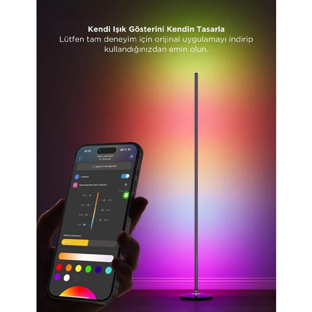 Govee Basic Lite Akıllı Siyah Köşe Aydınlatma Lambası