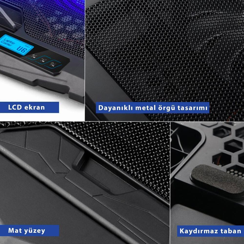 Juo C1 LED Aydınlatmalı Ekranlı Notebook Soğutucu