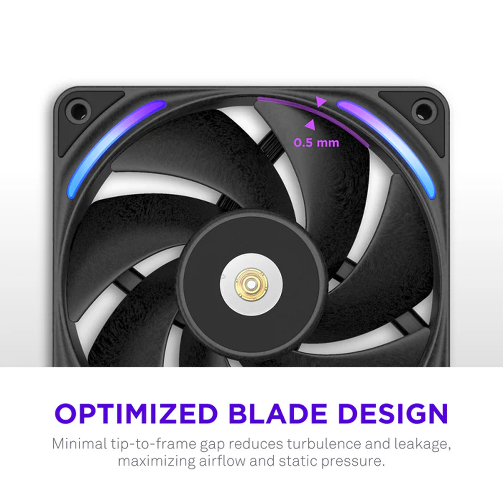 NZXT F240X Single-Frame RGB 240mm Siyah Kasa Fanı
