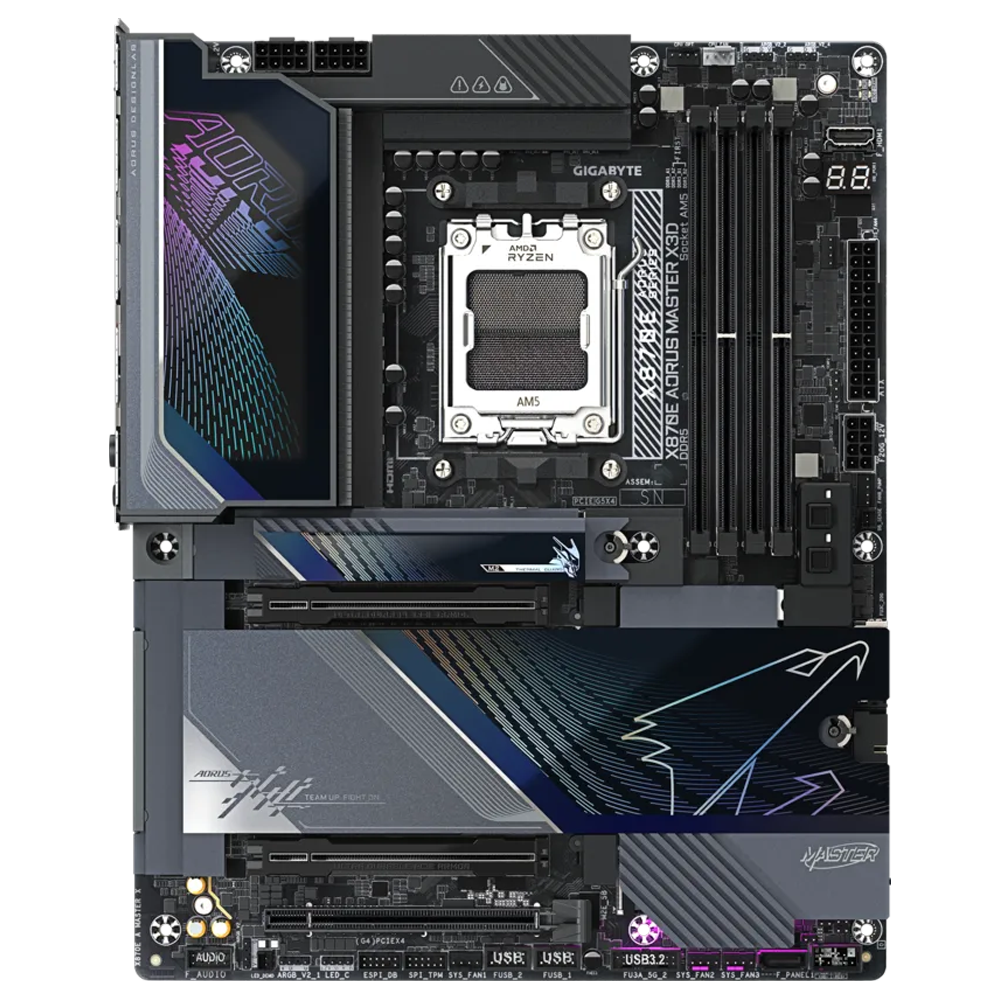 GIGABYTE X870E AORUS MASTER X3D WIFI7 9000MHz(OC) DDR5 Soket AM5 M.2 HDMI ATX Anakart