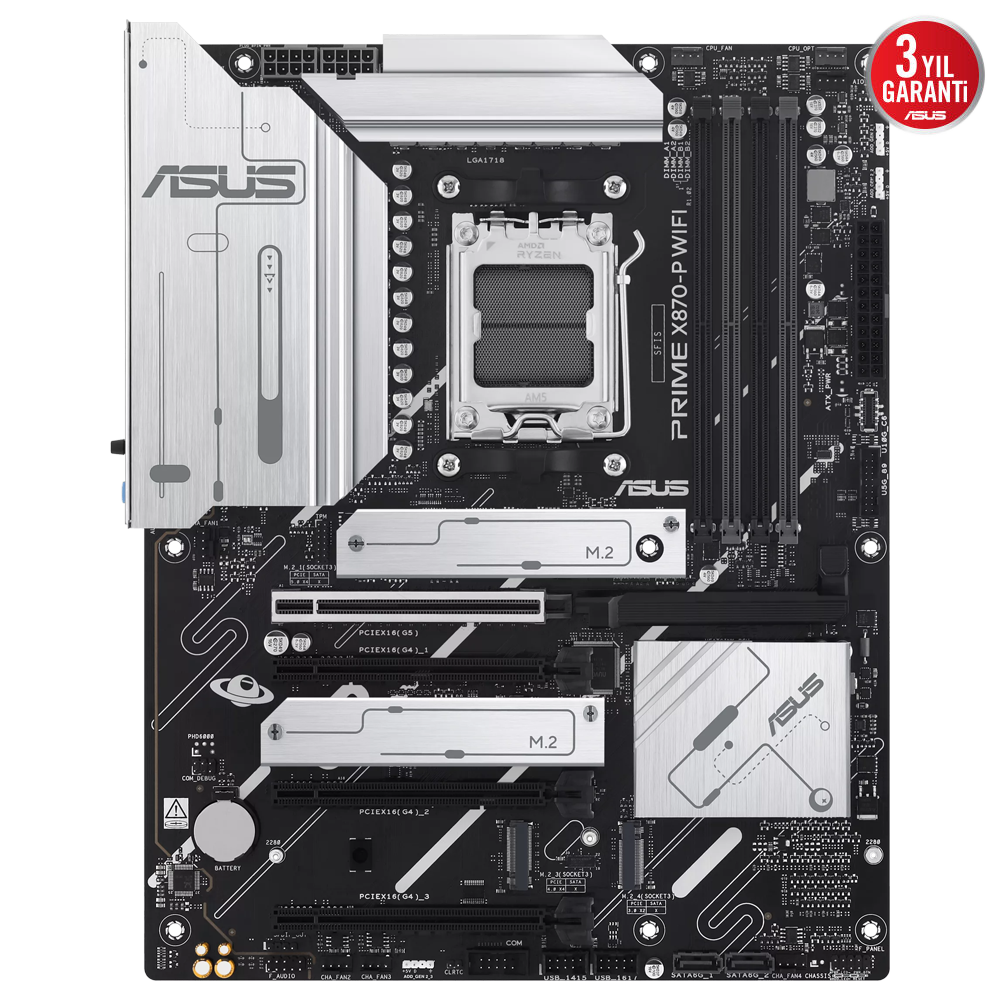 ASUS PRIME X870-P WIFI-CSM 8000MHz OC DDR5 Soket AM5 M.2 HDMI ATX Anakart