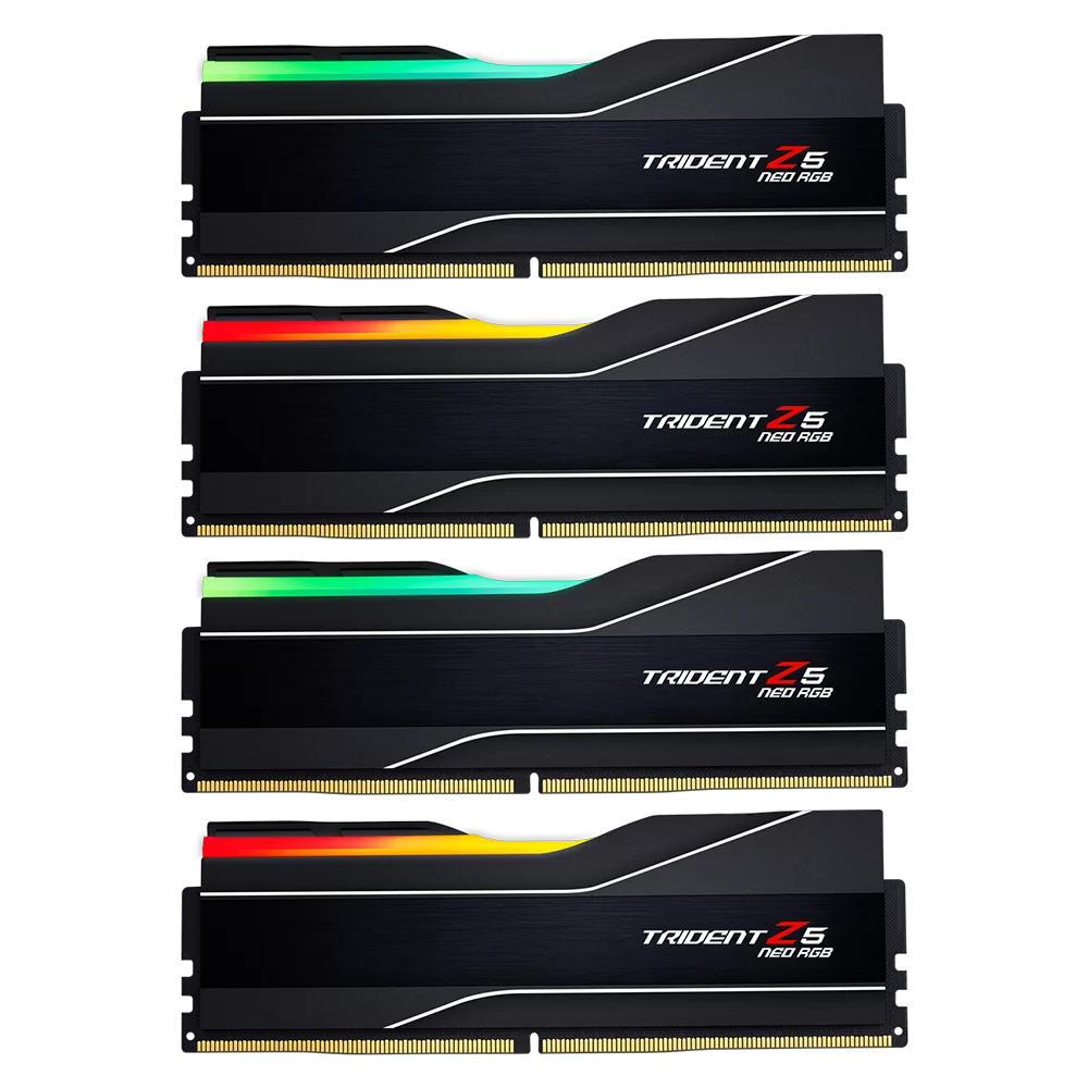 GSKILL 256GB (4x64GB) Trident Z5 Neo RGB DDR5 6000Mhz CL36 INTEL XMP/ AMD EXPO Quad Kit Ram görsel 1
