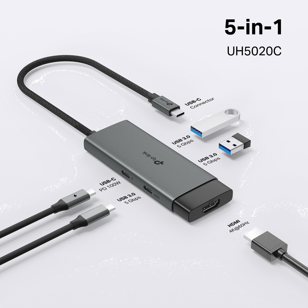 TP-LINK UH5020C USB3.0 Type-C HDMI Hub Dönüştürücü