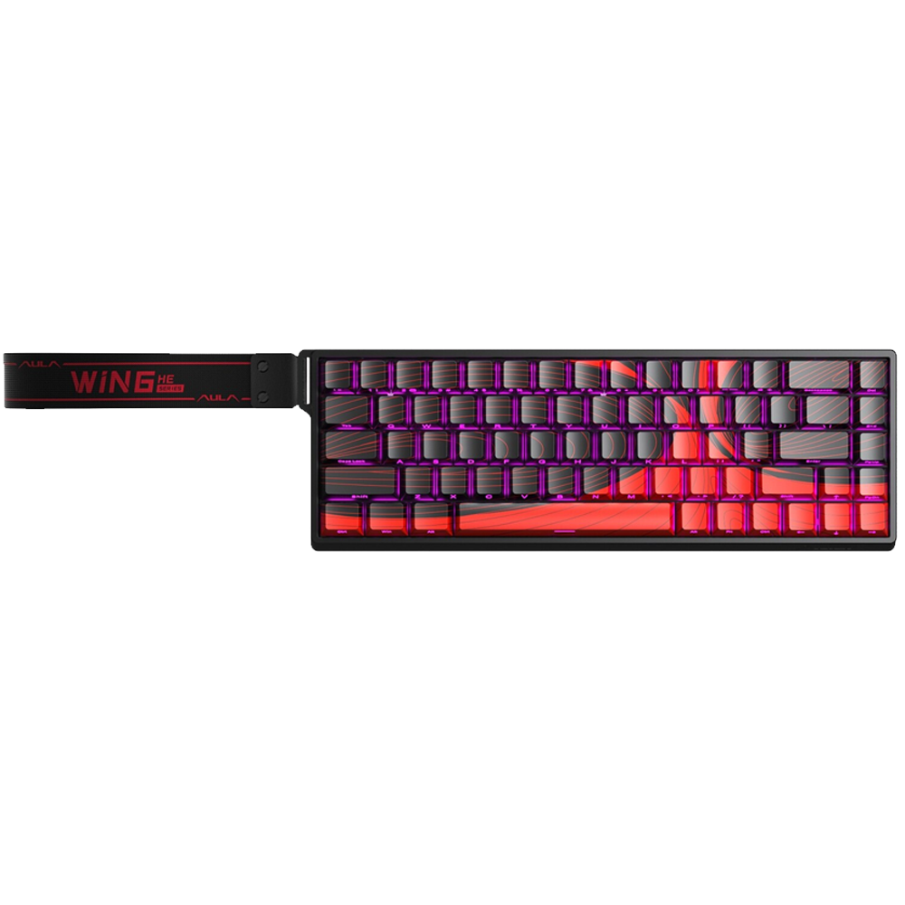 Aula Win68 HE Max Wing Chun Switch Hot Swap TKL RGB Kırmızı Kablolu Gaming Klavye