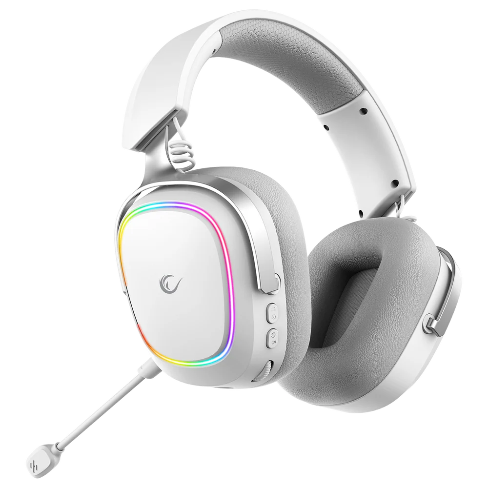 Rampage RETSU RGB Beyaz/Gri Kablosuz Gaming Kulaklık