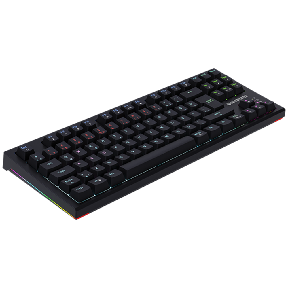 GameBooster Lumin Red Switch RGB Siyah Mekanik Kablolu Gaming Klavye