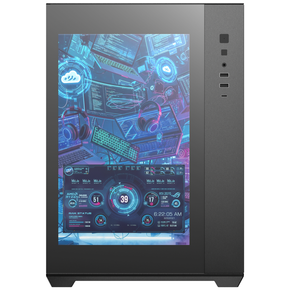 BITFENIX ALD 850W 80+ Bronze Tempered Glass 4x ARGB LCD Ekranlı USB 3.1 Siyah ATX Mid Tower Kasa