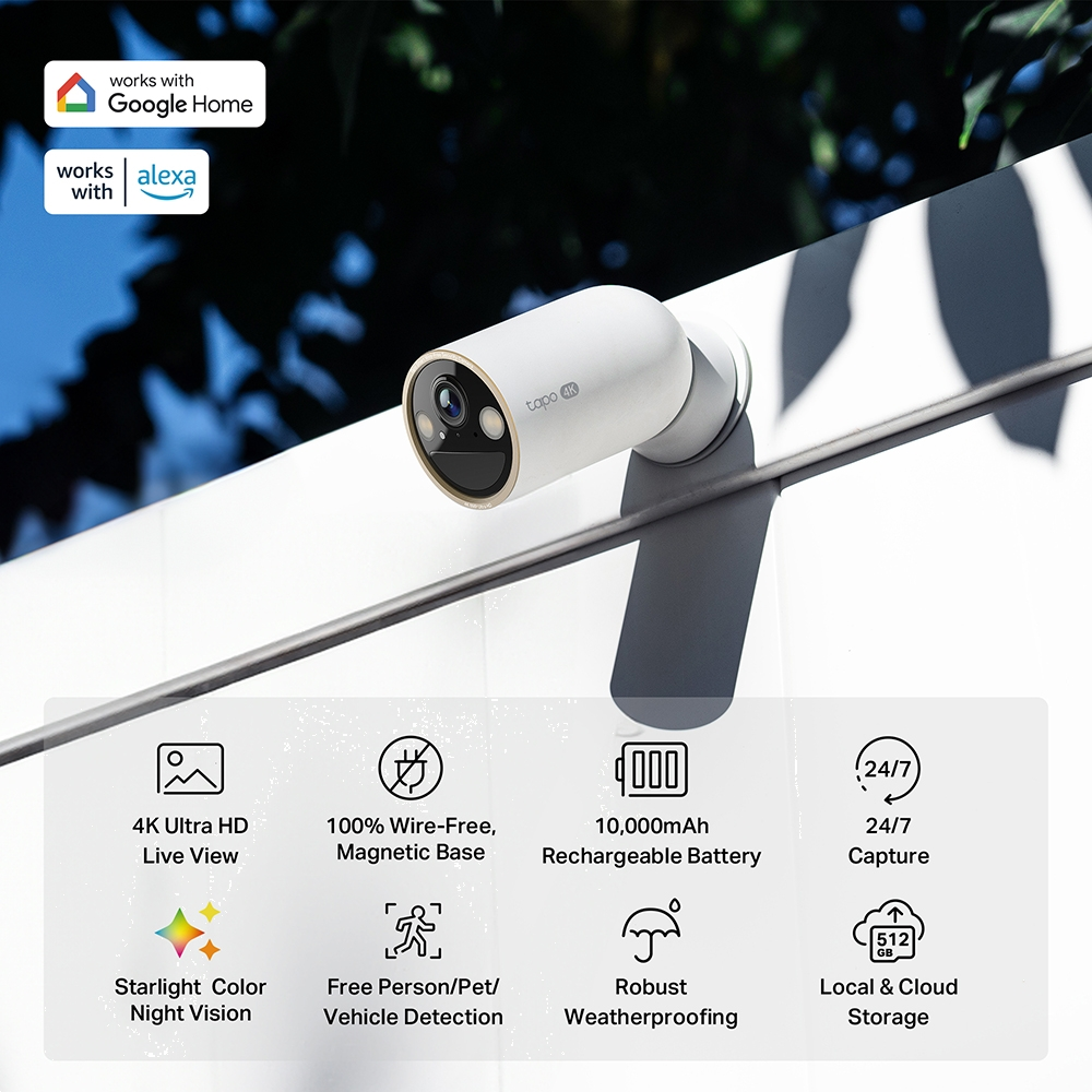 TP-LINK TAPO C460 Pille Çalışan Wi-Fi Dış Mekan Güvenlik Kamerası