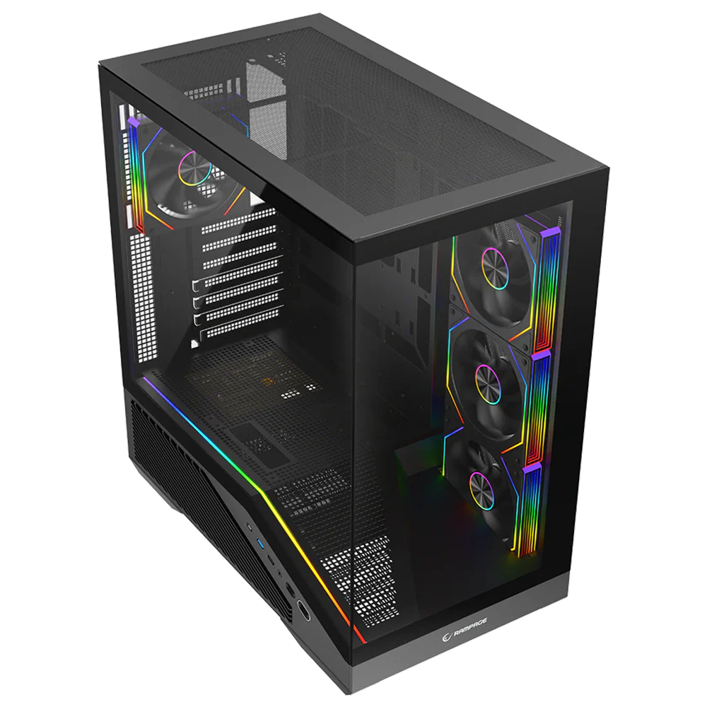 Rampage REAPER 850W 80+ Bronze Tempered Glass 4*12cm ARGB Siyah ATX Gaming Kasa