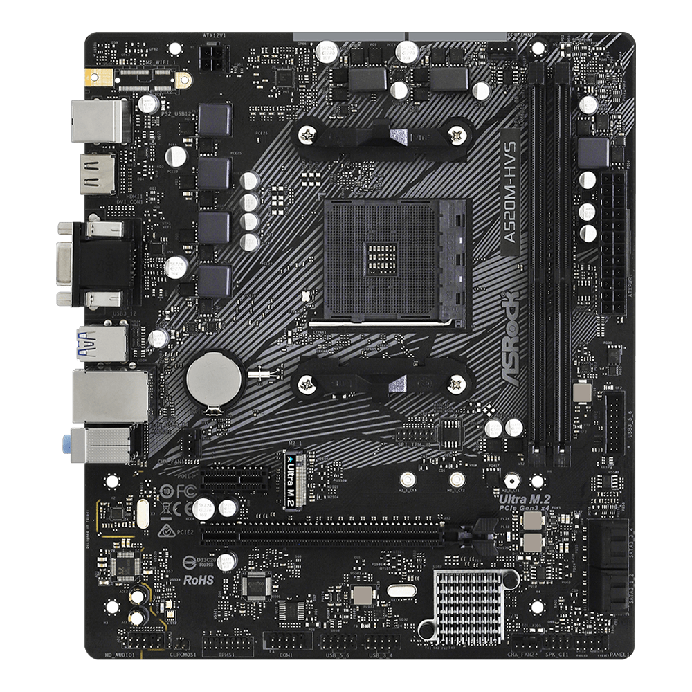 ASROCK A520M-HVS 4600MHz DDR4 Soket AM4 M.2 USB 3.2 HDMI mATX Anakart