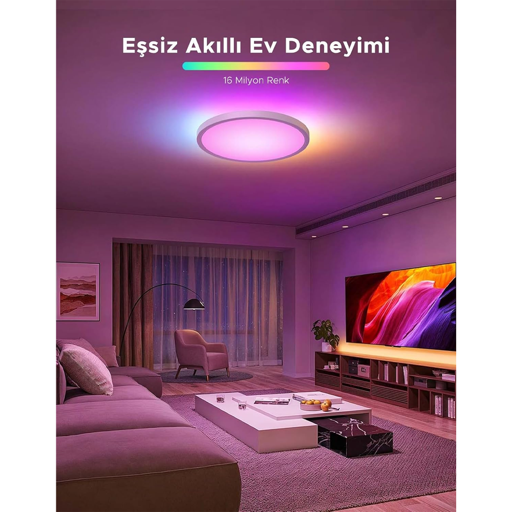 Govee 12" RGB Yuvarlak Akıllı Tavan Armatürü