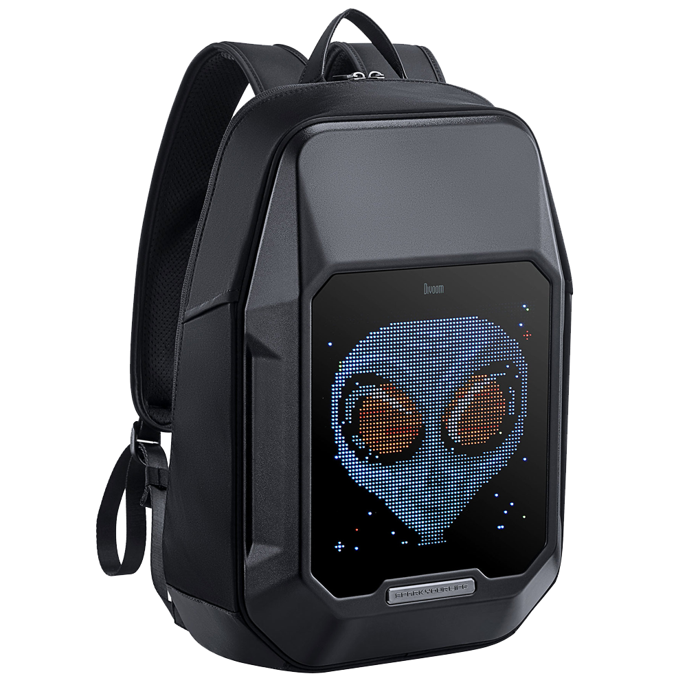 Divoom Pixoo Cyberbag Piksel Led Ekranlı Siyah Sırt Çantası