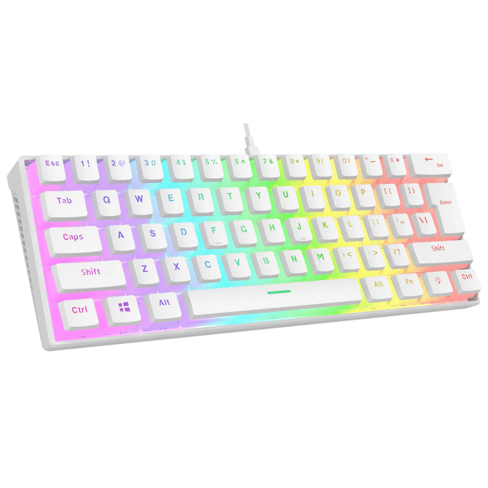 Rampage RADIANT K11 Red Switch RGB Beyaz İngilizce Kablolu Gaming Klavye