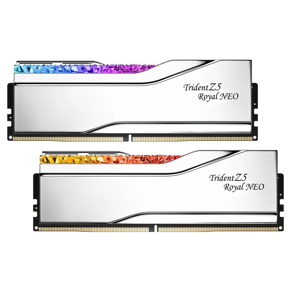 GSKILL 32GB (2x16GB) Trident Z5 Royal Neo DDR5 6000Mhz CL26 EXPO Dual Kit Ram görsel 1
