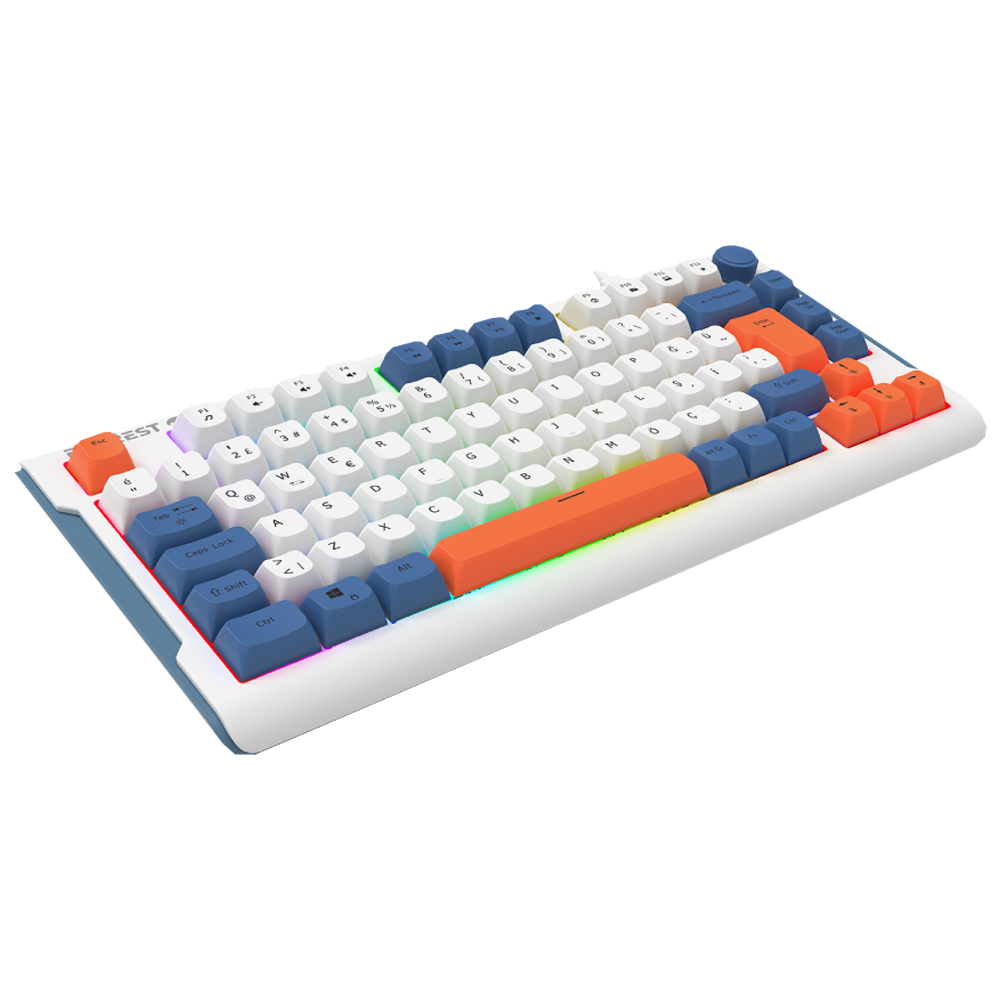 Everest KB-75 Smooth Membrane Switch RGB Beyaz/Mavi/Turuncu Kablolu Gaming Klavye