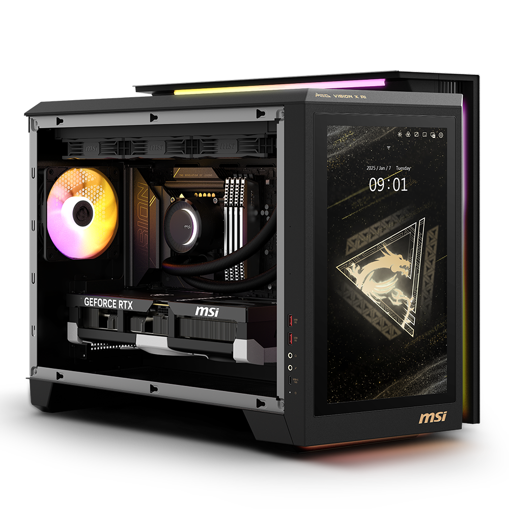 MSI MEG VISION X AI 2NVV9-056TR ULTRA 9 285K 32GB DDR5 2TB SSD RTX5080 VENTUS 3X 16G W11 Siyah Gaming Pc