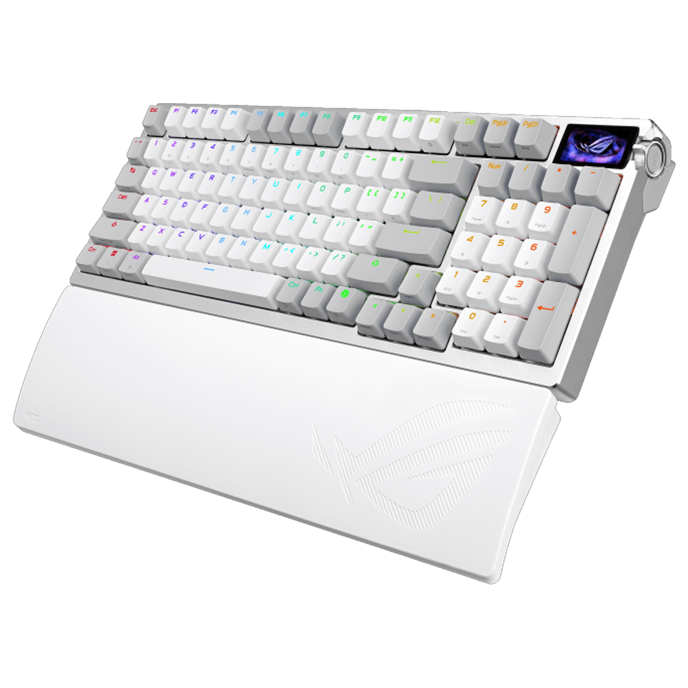 ASUS ROG AZOTH 96 HE ROG HFX V2 Manyetik Switch Kablosuz Türkçe RGB Beyaz Mekanik Gaming Klavye