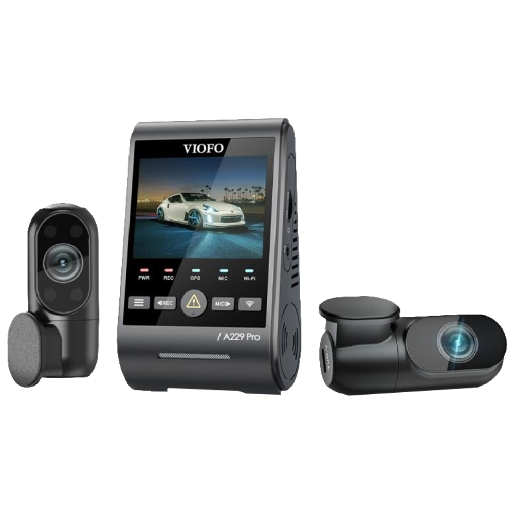 VIOFO A229 Pro 4K 2K 1080P 3 Kameralı HDR Sony Starvis 2 Sensörlü Wİ-Fi GPS'li Araç Kamerası