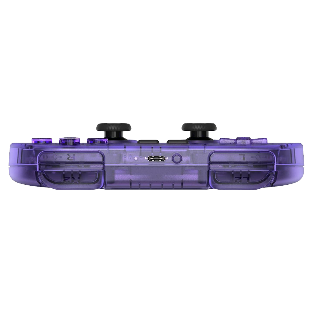 8BitDo Sn30 Pro Hall Efect Kablosuz Transparan Mor Gamepad