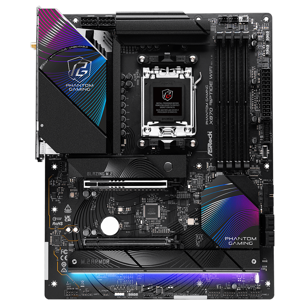 ASROCK X870 PG RIPTIDE WIFI 8000MHz(OC) DDR5 Soket AM5 HDMI M.2 ATX Anakart