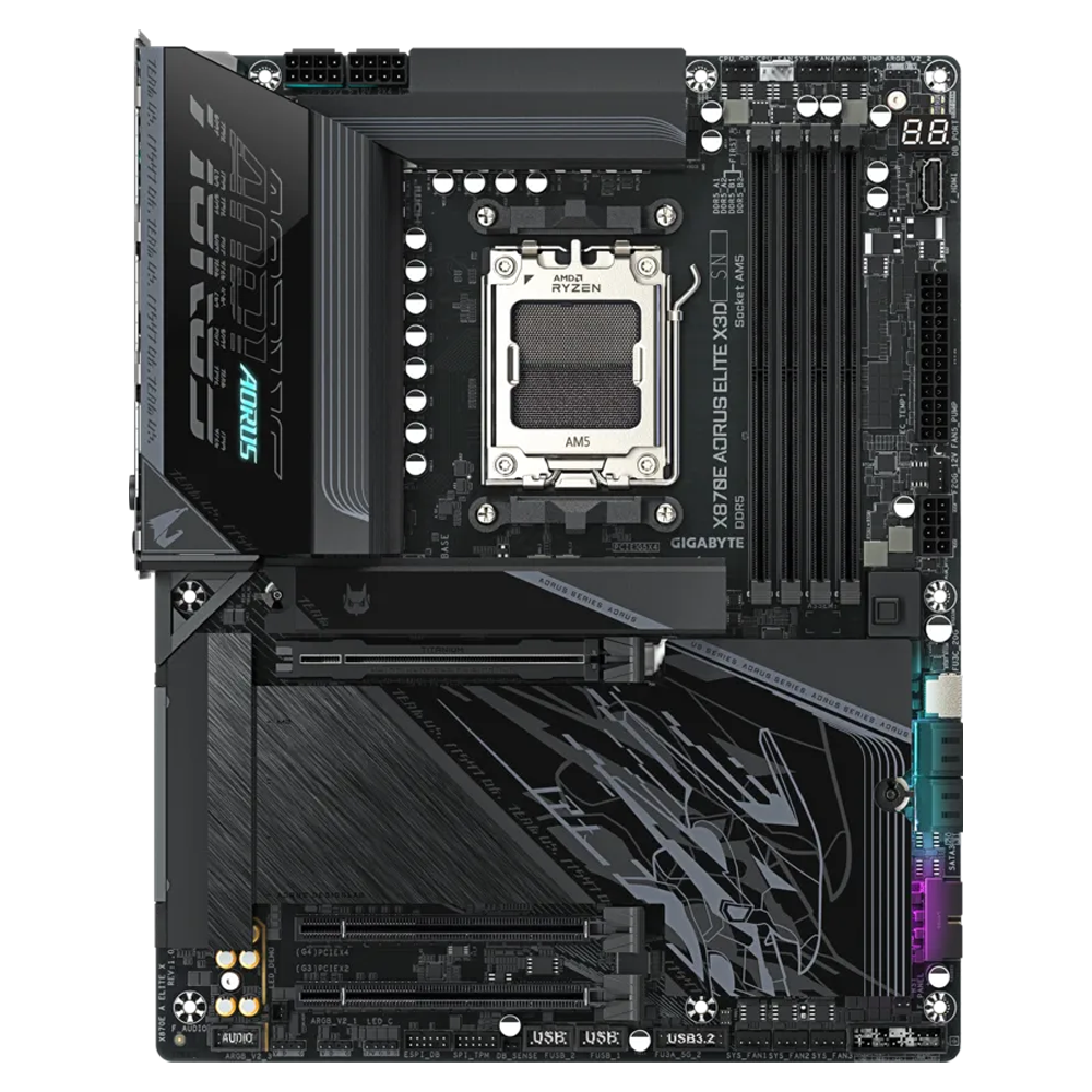 GIGABYTE X870E AORUS ELITE X3D WIFI7 9000MHz(OC) DDR5 Soket AM5 M.2 HDMI ATX Anakart