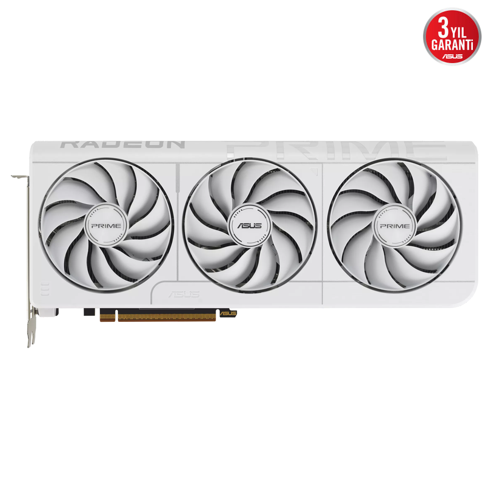 ASUS PRIME Radeon RX 9070 XT OC 16GB GDDR6 256 Bit Beyaz Ekran Kartı