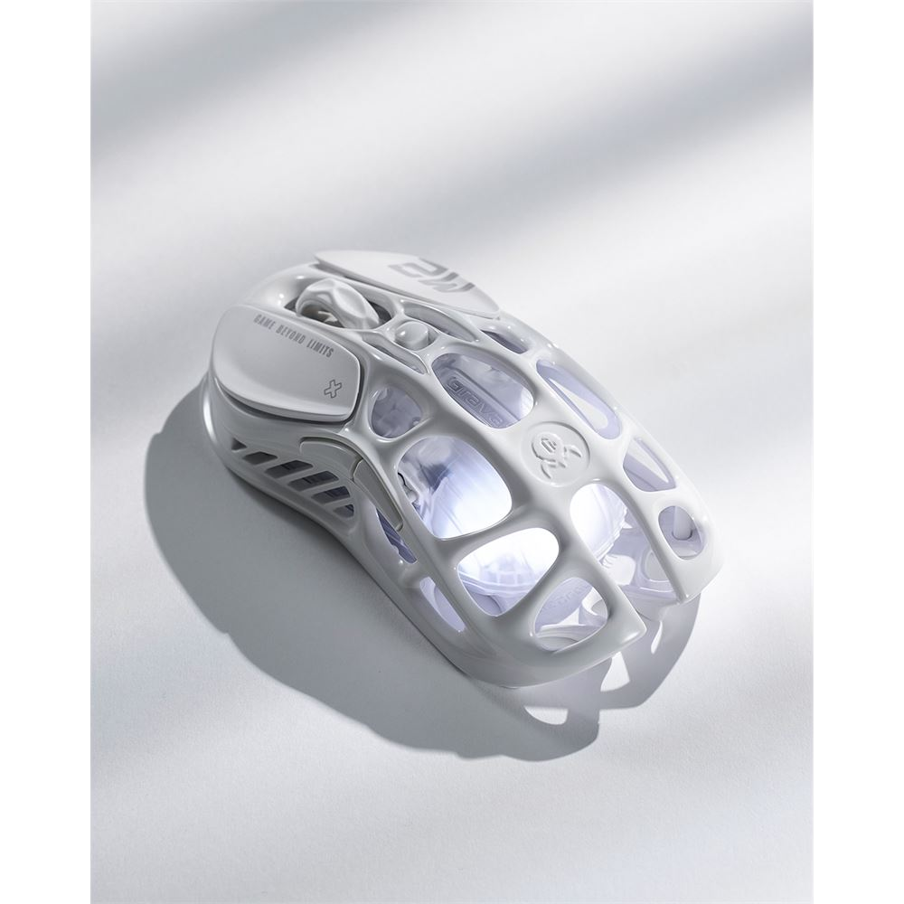 GravaStar Mercury M2 RGB 26000 DPI 1000Hz Opaline White Kablosuz Gaming Mouse