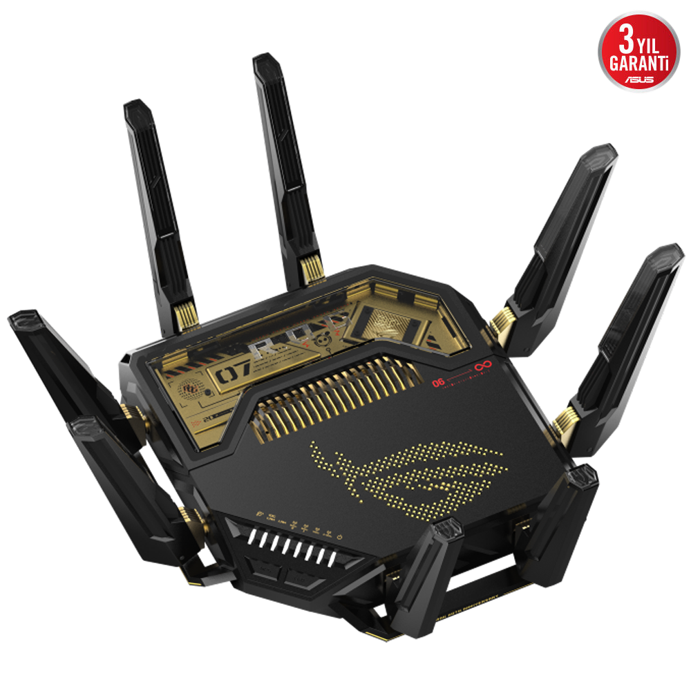 ASUS ROG Rapture GT-BE98 Pro 20. Yıl Özel Seri BE25000 WIFI 7 Quad-Band Gaming Router