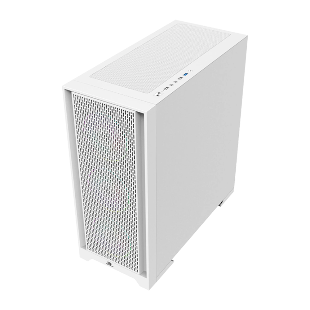 PowerBoost PB-P1601BW USB 3.0 Tempered Glass ARGB Fanlı Mid Tower Beyaz Gaming Kasa