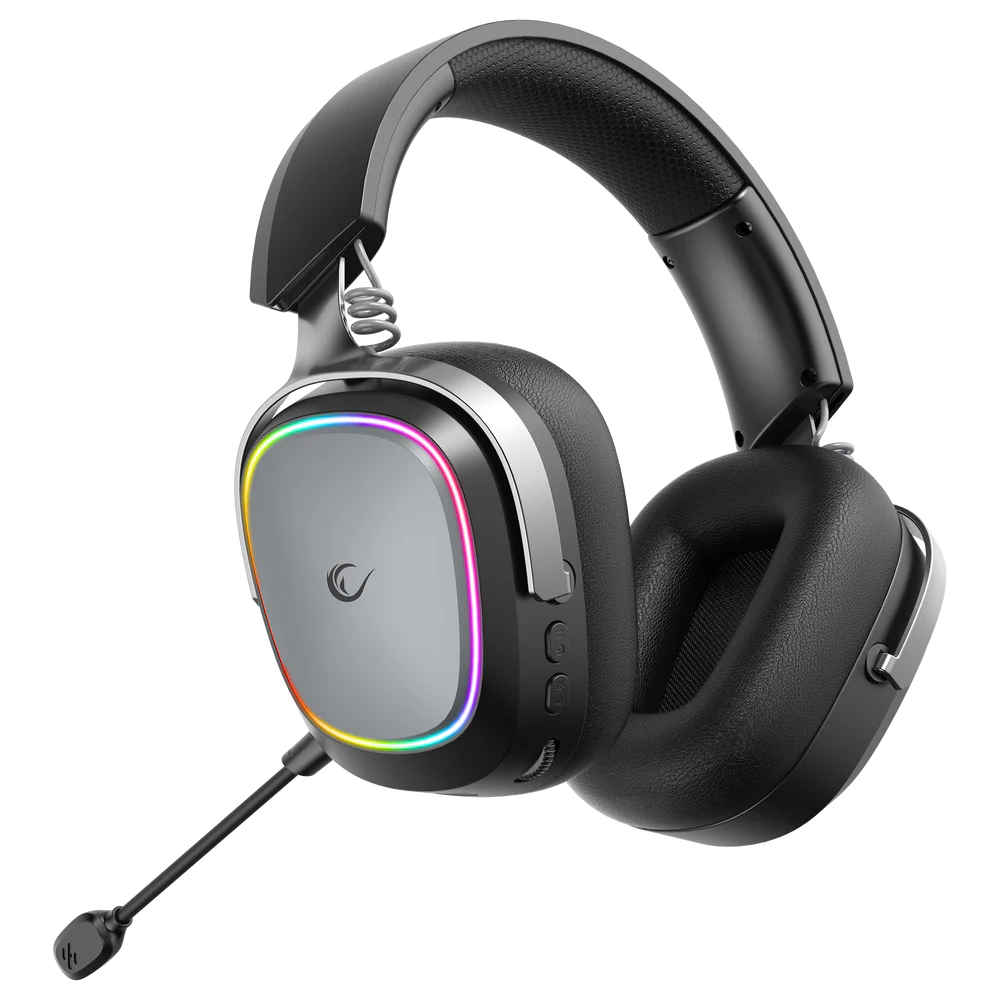 Rampage Retsu Stereo RGB Siyah/Gri Kablosuz Gaming Kulaklık