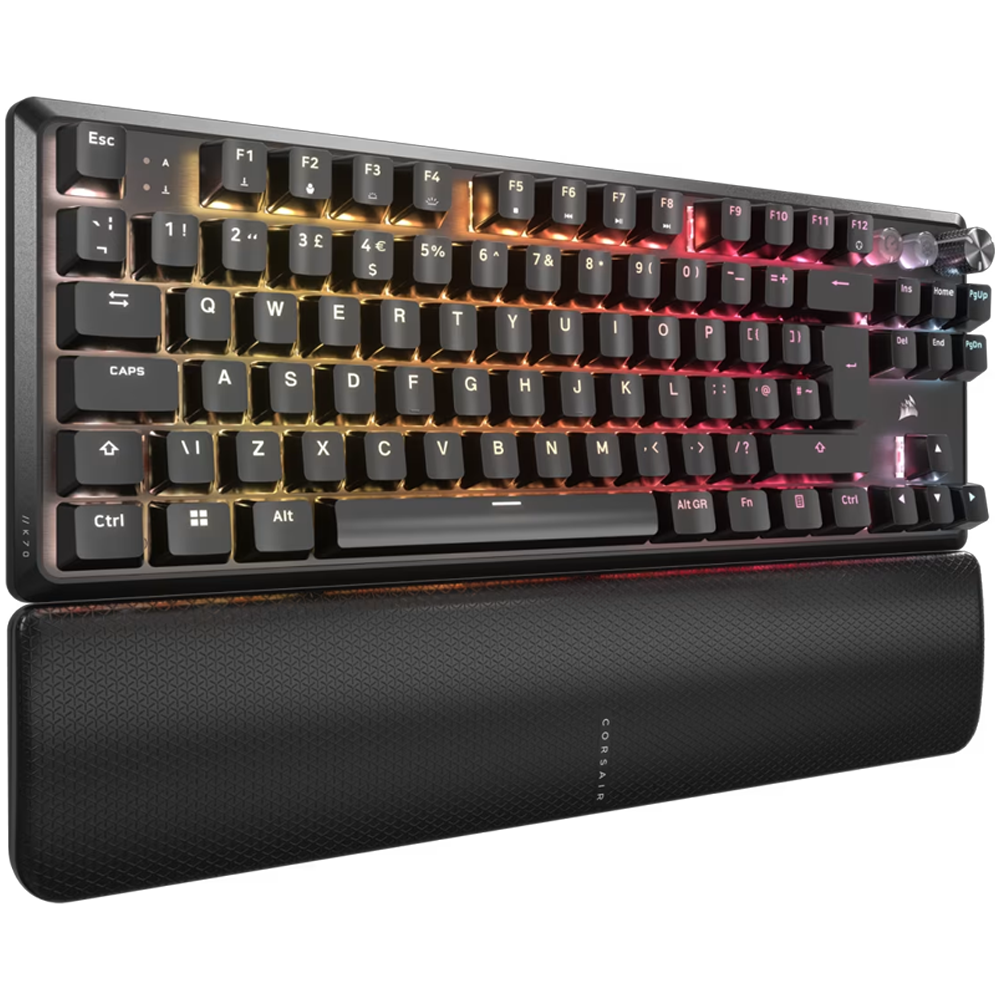 CORSAIR K70 PRO TKL High-Performance Hall Effect Switch RGB Türkçe Siyah Gaming Klavye