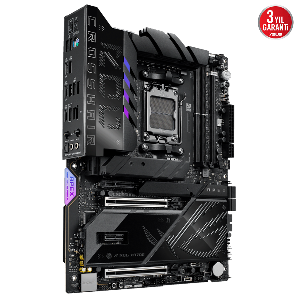 ASUS ROG CROSSHAIR X870E APEX WIFI 9600MHz OC DDR5 Soket AM5 M.2 ATX Anakart