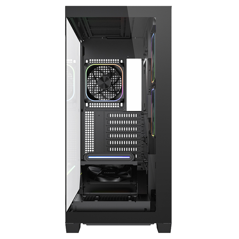 FAZEON F14 750W 80+ Bronze Full Modular Gen5 Tempered Glass Mesh 4x120mm ARGB Fanlı Type-C Siyah ATX Bilgisayar Kasası